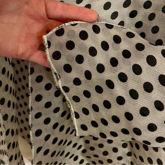 Margot Rozanska NY Sheer Polka Dot Architectural Blouse Jacket, size Small - Picture 8 of 12